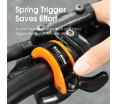 Timbre de bicicleta de aleación de aluminio, sonido nítido, timbre de manillar de bicicleta, bicicleta de fácil instalación naranja