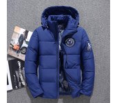 Chaqueta De Plumón Para Hombre Abrigo Grueso Corto De Invierno Para Hombre Plumón De Pato Blanco Astronauta Con Capucha Multitud Espacial 2XL negro