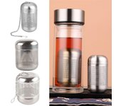Tetera portátil para té Puer, colador de té de acero inoxidable, infusor, filtro de té, herramientas de té Large with chain