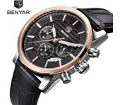 Reloj BENYAR de cuarzo resistente al agua deportivo para hombre de la mejor marca, reloj informal de lujo con movimiento japonés