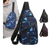 Bolso de hombro multifunción de moda para hombre, bolso cruzado para el hombro, bolso de pecho deportivo para viajes y ocio para hombre rojo