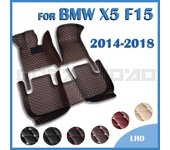 Alfombrillas de Coche Para BMW X5 F15 Cinco Asientos 2014 2015 2016 2017 2018 Personalizadas Almohadillas para Pies de Coche Cubierta de Alfombra Accesorios de Interior marrón oscuro