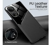 Funda de silicona para OppoA58, de piel sintética, magnética, rígida, para coche, para OPPO A98, A78, A58, A38, A18, A79 5G, OppoA98 y OppoA78. OPPO A79 5G negro