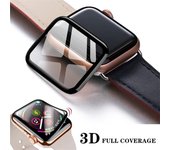 Protector de pantalla completa impermeable 3D para Apple Watch 7 6 SE 5 4 45mm 44mm 41mm 40mm vidrio no templado para iwatch 3 2 1 38mm 42mm Series 7 45MM negro