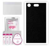 apgo Protective Skin Sticker for the back compatible with Sony Xperia XZ1 Compact, Wrap Film, Foil, Vinyl - Pattern Matte Black