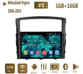 2Din para Mitsubishi Pajero 4 V80 V90 2006-2014 Android auto Radio estéreo reproductor de vídeo Multimedia navegación GPS 1 + 16GB A