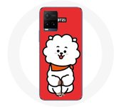 Coque pour Vivo Y21s 2021 / Y21 2021 BTS Bangtan Garçons BT21 RJ de Jin Fond Rouge