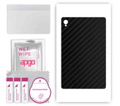 apgo Protective Skin Sticker for the back compatible with Lenovo Tab K10, Wrap Film, Foil, Vinyl - Pattern Carbon Black