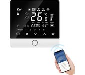 Termostato inteligente WiFi 5+2 programable, ahorro de energía, 3 A, calentador de agua, control por voz Tuya WiFi 3A Water Heating blanco