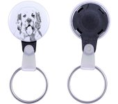 Clumber Spaniel - keychain with a dog portrait, pendant with the brand's own Art-Dog graphics