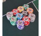 Fichas de póker de arcilla Texas Hold'em, 14 g, bordes lisos, colores vibrantes para una fácil identificación