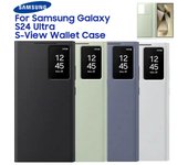 Funda con tapa tipo billetera Original Samsung Smart View para Samsung Galaxy S24 Ultra SM-S928B funda para teléfono Smart View negro