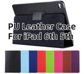 Funda para iPad 2017 2018 9.7 Funda delgada plegable con soporte inteligente con activación automática Funda de cuero PU para iPad 6.ª 5.ª generación Funda para tableta rojo
