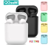 I12 tws estéreo inalámbrico 5,0 auriculares Bluetooth auriculares con caja de carga para iPhone Android Xiaomi TWS i12 blanco