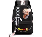 Mochila USB de Anime Dragon Ball con estampado de dibujos animados, mochila para portátil, mochila para documentos para adolescentes, mochila escolar informal para niños y niñas, mochila de ocio