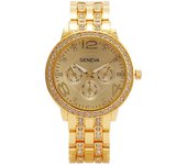 Relojes de cuarzo de lujo para hombre, relojes de pulsera de acero inoxidable con diseño de moda, el mejor reloj de regalo para la familia oro