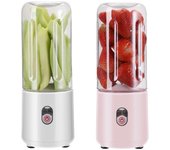 Exprimidor eléctrico portátil, mini procesador de frutas color rosa