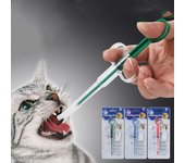 1 jeringa para mascotas, gatos, perros, dispensador de medicamentos, pastillas, pistola de pastillas, dispensador de agua, leche, jeringa, kit de alimentación para perros, gatos, gatitos y cachorros. verde
