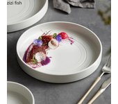 Plato de cerámica para la cena, plato redondo para carne, platos para ensalada, platos para espaguetis, plato de postre, plato para pan, tazón para dim sum, tazón para pastel, utensilios de cocina