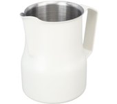 Taza para espumar leche, 350 ml, acero inoxidable 304, con boquilla puntiaguda, jarra para espumar leche y café. L blanco