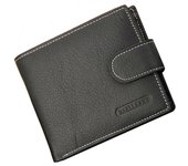 Carteras de cuero genuino para hombre, monedero, monedero de moda para hombre, tarjetero, monedero, billetera para hombre negro