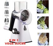 Máquina cortadora de verduras 3 en 1, rebanador de cebolla, rallador, triturador de queso, zanahoria, fruta, herramienta de cocina multifunción 1set
