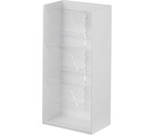 Estuche de almacenamiento para cosméticos 3D Yamazaki Jitsugyo 5603, 4 niveles, color blanco, aprox.. Torre de gran capacidad para guardar artículos pequeños, cosméticos y otros artículos, 12 x 7,7 x 25 cm de ancho x 12 x 7,7 x 25 cm de profundidad