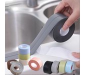 Cinta autoadhesiva impermeabilizante antiincrustante para cocina y baño, tira de sellado de PVC para huecos de cocina, juntas de fregadero e inodoro, pegatina para juntas de esquina de pared 3.8cmx3.2m L blanco