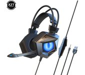 Auriculares para juegos Sy-g15 Auriculares estéreo con sonido envolvente para juegos de PC con micrófono Auriculares con cable para computadora PS4 Xbox rojo
