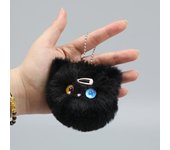 Llavero de gato de peluche con hebilla y ojos brillantes, juguete de gatito, llavero de dibujos animados, regalo para niñas. 2