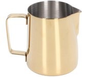 Jarra espumadora de leche de 350 ml, acero inoxidable 304, con escala, pico antigoteo, taza espumadora de leche para 350 ml L