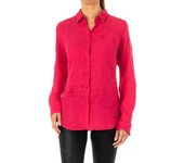 Camisa manga larga y cuello de solapa LWC006 para Mujer XS color rosa