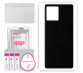 apgo Protective Skin Sticker for the back compatible with Motorola Edge 30 Fusion, Wrap Film, Foil, Vinyl - Pattern Matte Black