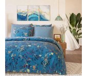 Parure de couette  Imprimé double face  percale de coton peigné 80 fils/cm² pour lit 140 à 160 - Parure Léa