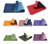 Estera antideslizante para Pilates, estera para gimnasia TPE, estera para ejercicios para perder peso, Fitness púrpura