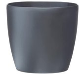 ELHO Brussels Pot de fleurs rond Roues 40 - Noir - Ø 39 x H 37 cm - intérieur - 100% recyclé