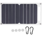 Panel solar portátil multifuncional de 6 W y 5 V para teléfono móvil, cargador para viajes al aire libre.