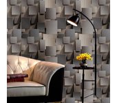 Papel tapiz de PVC con diseño de cuadrícula tridimensional 3D, simple y elegante, para mejorar el hogar, materiales de construcción, papel tapiz autoadhesivo para pared de TV, 1 unidad Pack of 1