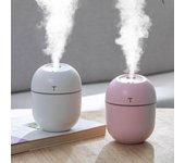 Difusor humidificador de niebla fría portátil, silencioso, apagado automático, luz nocturna, oficina, escritorio, coche color rosa