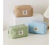 Bonita bolsa de viaje con cremallera para guardar cosméticos, pintalabios y maquillaje, para mujer, monedero, estuche para lápices 10x10x18 cm
