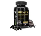Alpspure Nutra Shilajit de oro puro y original | Cápsula blanda de Shilajit 100% natural del Himalaya 30 cápsulas de cápsulas blandas