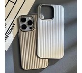 Funda fina corrugada mate transparente para iPhone 15 Plus 14 13 16 Pro Max Samsung S24 S23 Ultra Luxury Plating Wave transparente rígida PC cubierta trasera Fundas Samsung S24 Ultra negro