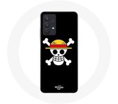 Coque Maniacase pour Samsung Galaxy A32 4G Drapeau One Piece Pirate Rap et Chapeau de Paille