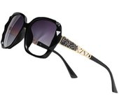 Gafas de sol de moda 2023 para mujer con montura grande y protección UV: gafas de conducción de estilo coreano para caras redondas.