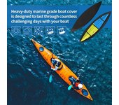 Funda para kayak 210D, resistente, impermeable, resistente a la decoloración, accesorio para kayak, protección UV, funda de almacenamiento para kayak, tabla de remo y SUP M negro