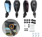 Espejo retrovisor Aos4 para motocicleta, scooter, vehículo eléctrico, modificado, de aleación de aluminio, antideslumbrante. Blue