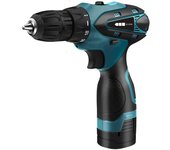 Destornillador eléctrico inalámbrico de 16,8 V, taladro conductor recargable, taladro de impacto inalámbrico, taladro manual, herramienta eléctrica para mejorar el hogar 【Paper box】 1 battery negro/azul