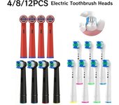 Cabezales de repuesto para cepillo de dientes eléctrico, 4, 8 y 12 unidades, con cerdas DuPont, compatibles con Oral-B Braun Professional.