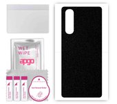 apgo Protective Skin Sticker for the back compatible with Oppo Find X2 Neo, Wrap Film, Foil, Vinyl - Pattern Matte Black