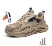 Zapatos de seguridad ligeros para el trabajo para hombre y mujer, zapatos con punta de acero, botas de seguridad indestructibles a prueba de pinchazos, zapatillas de trabajo protectoras 37